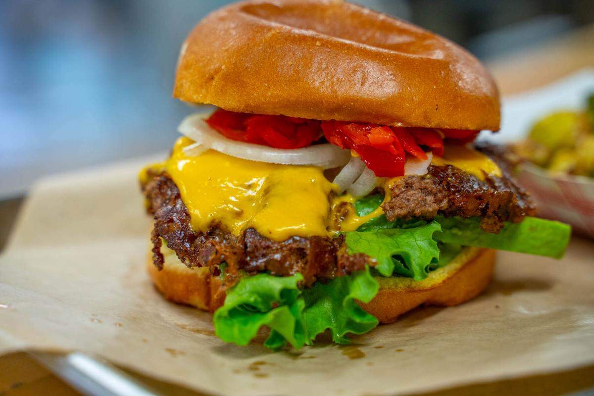 The Analucia burger at The Barcelona Burger & Beer Garden.