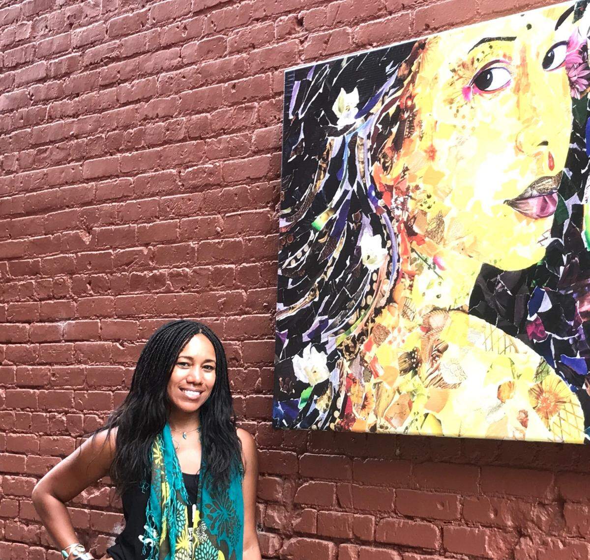 Monique Luck is standing in front of one of her pieces, “Desire of the Eyes,” at the Cotton Alley in Rock Hill. Luck’s latest exhibit, “Into Memory,” showcases 10 works from her “Evocation” series. It’s on view in Central Piedmont Community College’s Ross Gallery from Jan. 11 through March 11.