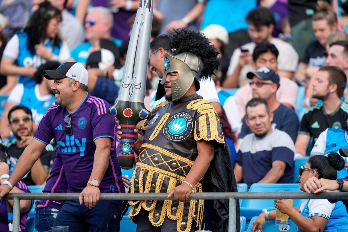 Charlotte FC fans dressed up for the match against the Seattle Sounders at Bank of America Stadium. Jim Dedmon-USA TODAY Sports