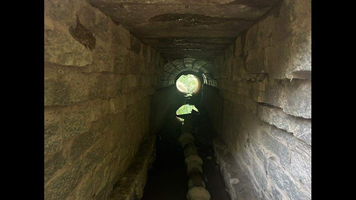 The century-old passage had to be removed for safety reasons, but the parts were salvaged, state officials said.