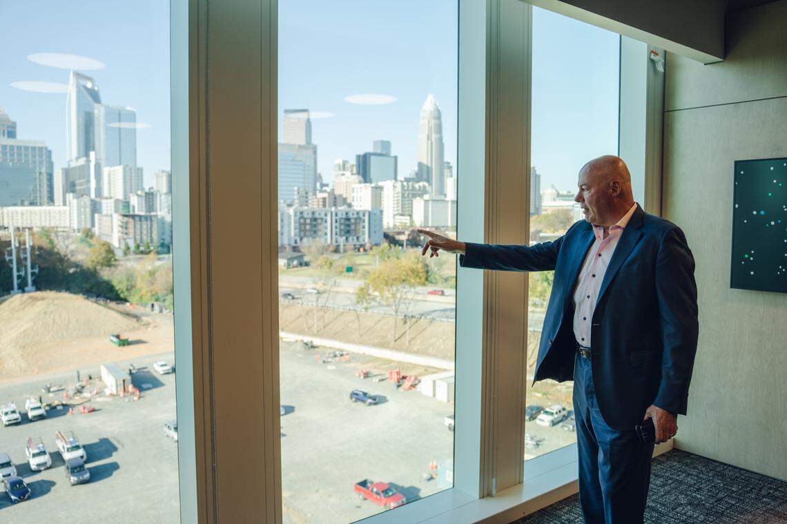 Tract Bio CEO Richard Russell at the company’s new research facility at The Pearl district in Charlotte. He’s looking forward to working with medical professionals in the area for cancer research.