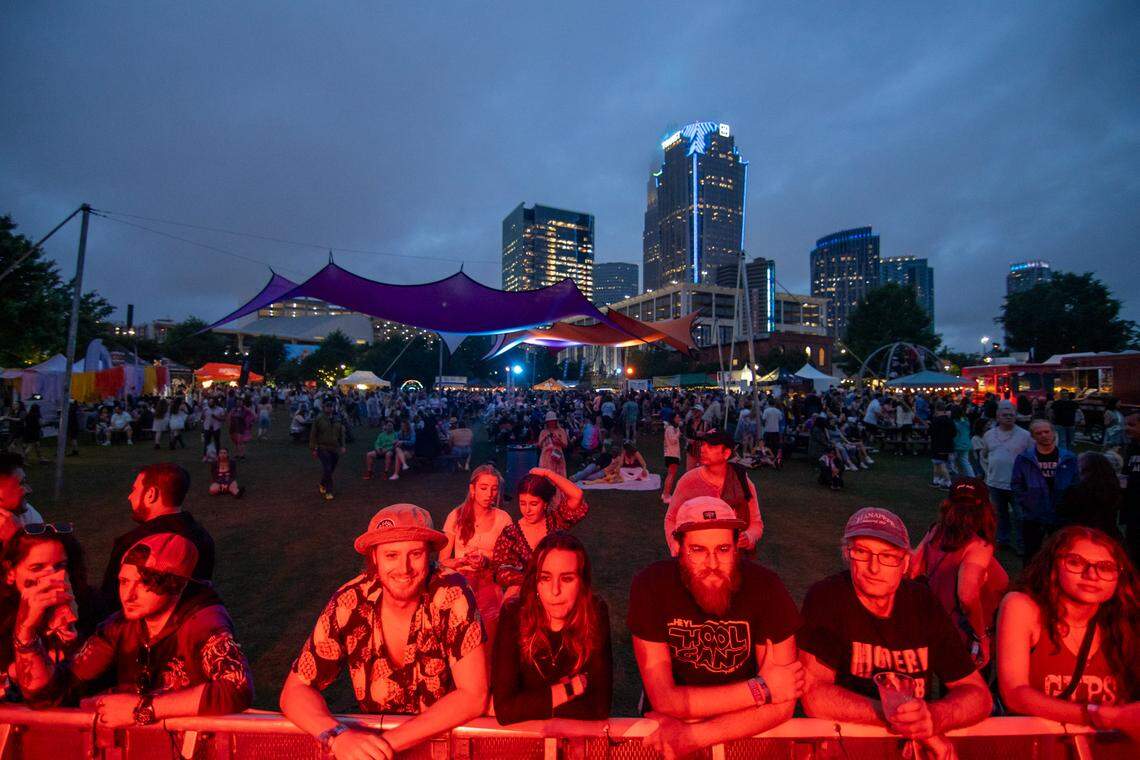 Fans at the Everywhere Stage at Lovin’ Life Music Fest in Charlotte, NC, on May 4, 2024.