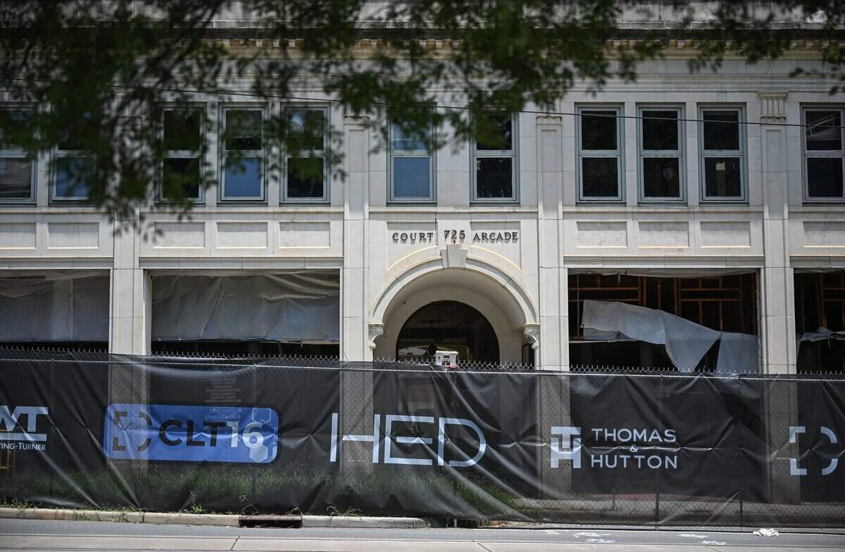 The Court Arcade building on 725 East Trade Street on Thursday, June 25, 2026.