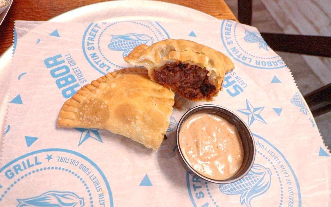You can get a barbacoa-stuffed empanada at Sabor, if you know to ask.