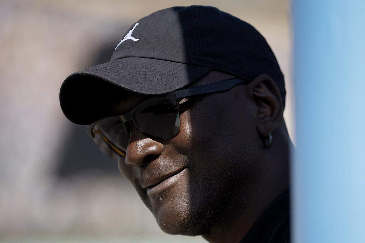 HOMESTEAD, FLORIDA - OCTOBER 27: Michael Jordan, NBA Hall of Famer and co-owner of 23XI Racing looks on from the grid prior to the NASCAR Cup Series Straight Talk Wireless 400 at Homestead-Miami Speedway on October 27, 2024 in Homestead, Florida. (Photo by Sean Gardner/Getty Images)