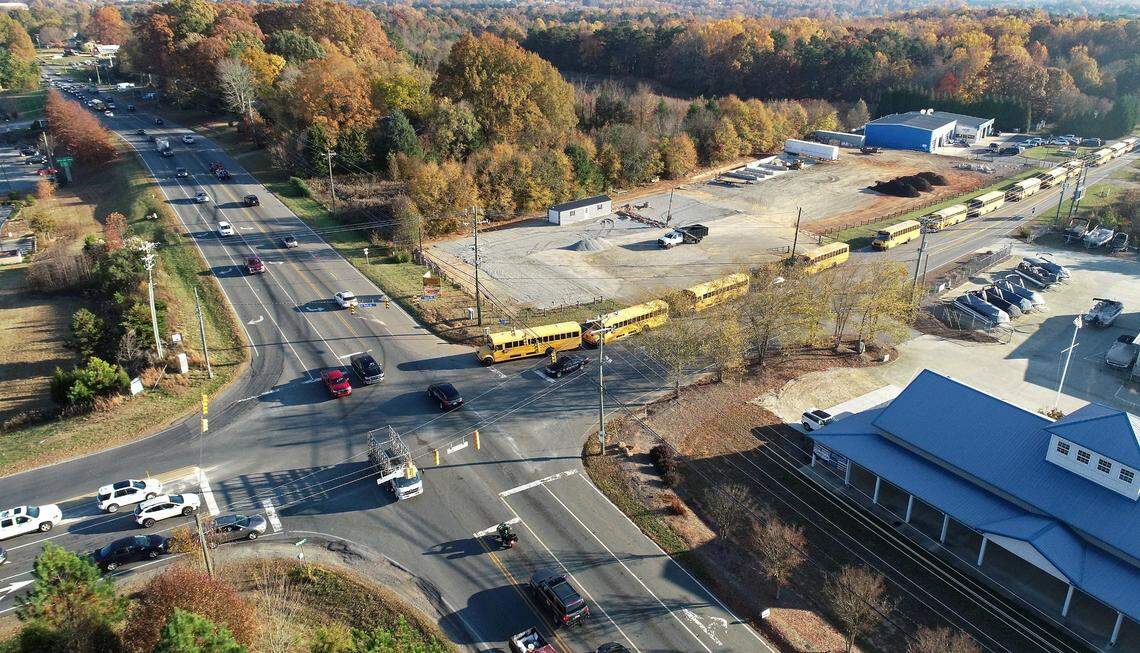 This Charlotte Observer file photo shows N.C. 150 West at Perth Road near Lake Norman in Mooresville. After 40 years of complaints by residents stuck in congestion, work is set to begin to widen the highway.