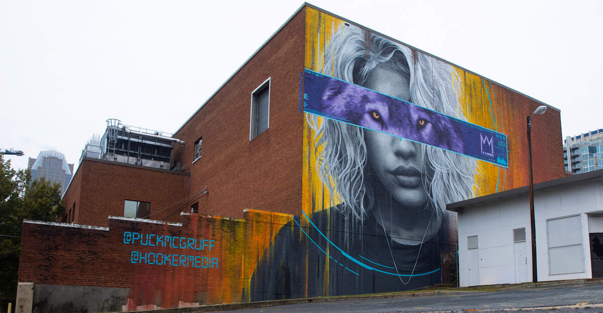 Mural by Matt Moore and Matt Hooker of Charlotte.