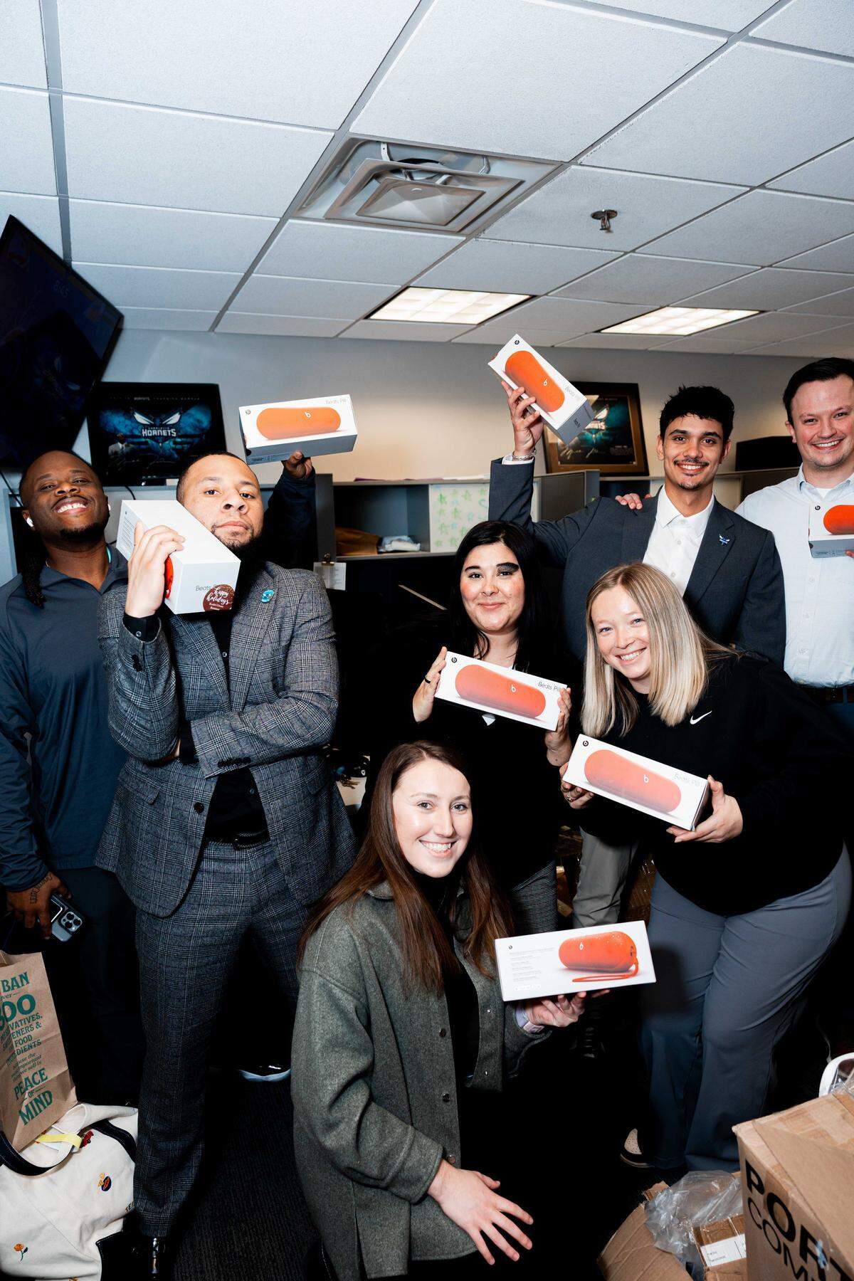 Charlotte Hornets big man Grant Williams hands out gifts to employees in his annual tradition.
