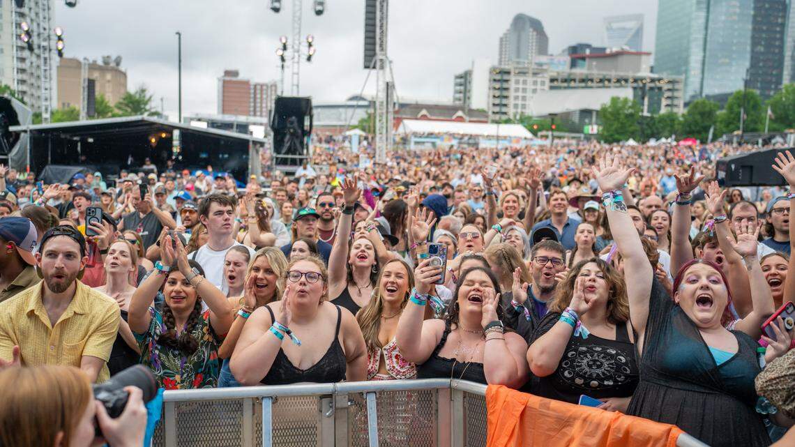 Fans at Lovin’ Life Music Fest in Charlotte, NC, on May 4, 2024.