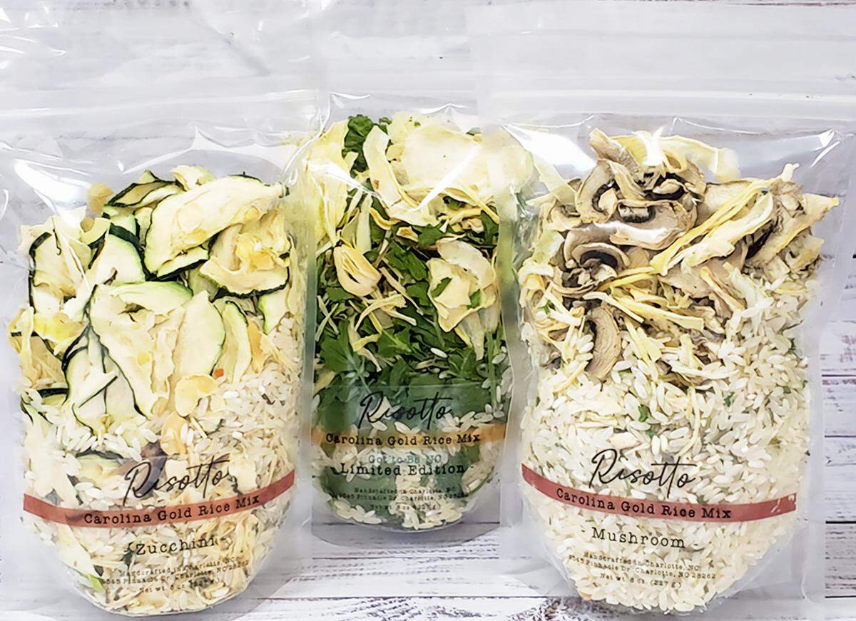 Risotto mixes from Mano Bella Artisan Foods.