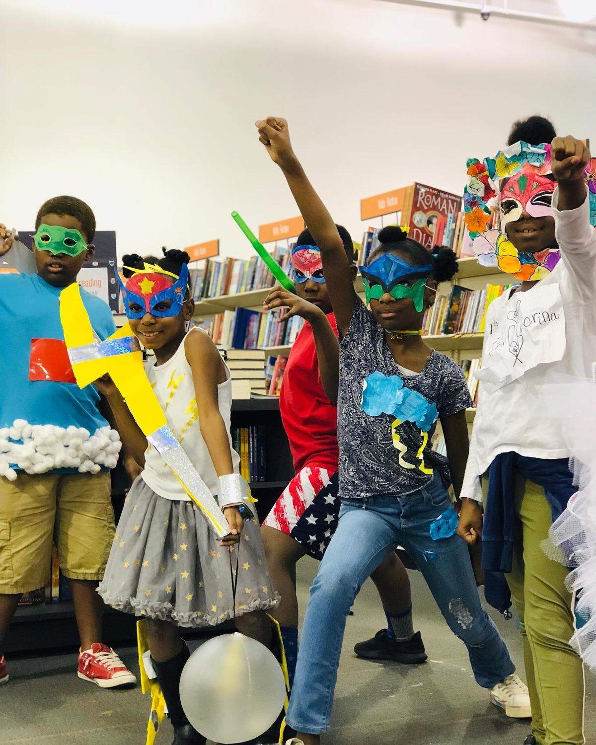 The Arts Empowerment Project pairs kids with arts programs that will empower them. These kids participated in a superhero program at the YWCA. TAEP is one of the groups included in the Arts Impact Charlotte study being done by UNC Charlotte’s College of Arts + Architecture.