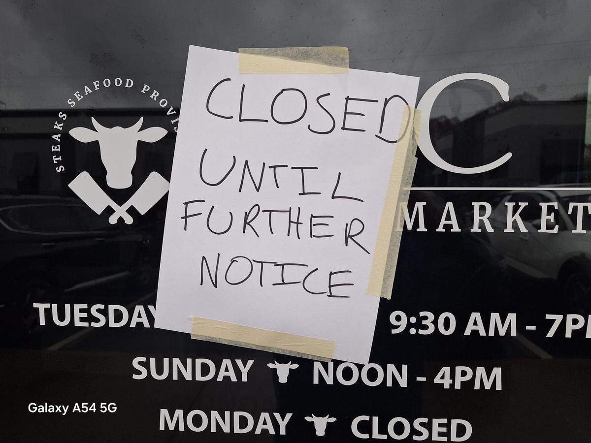 Epic Meat Market, a popular Lake Norman butcher shop, is closed until further notice, according to a handwritten notice on its&nbsp;door.
