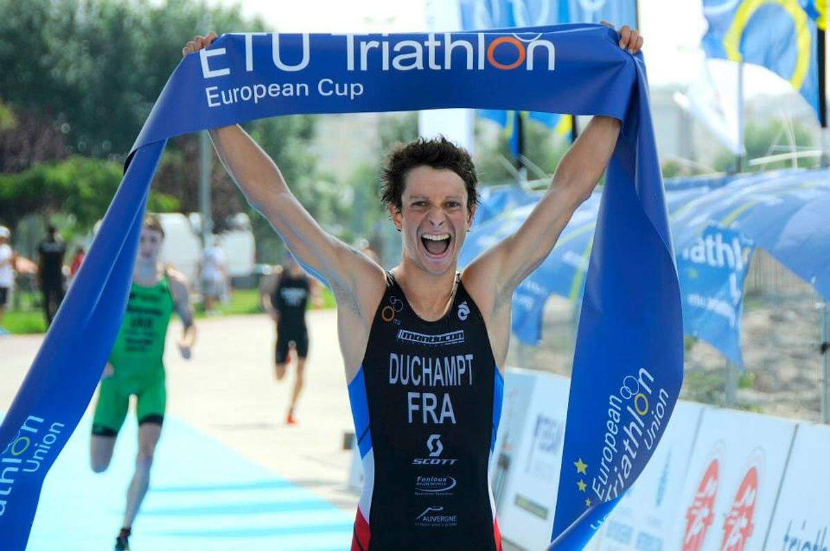 Queens University and Romania triathlete Felix Duchampt, while he was still competing for France.