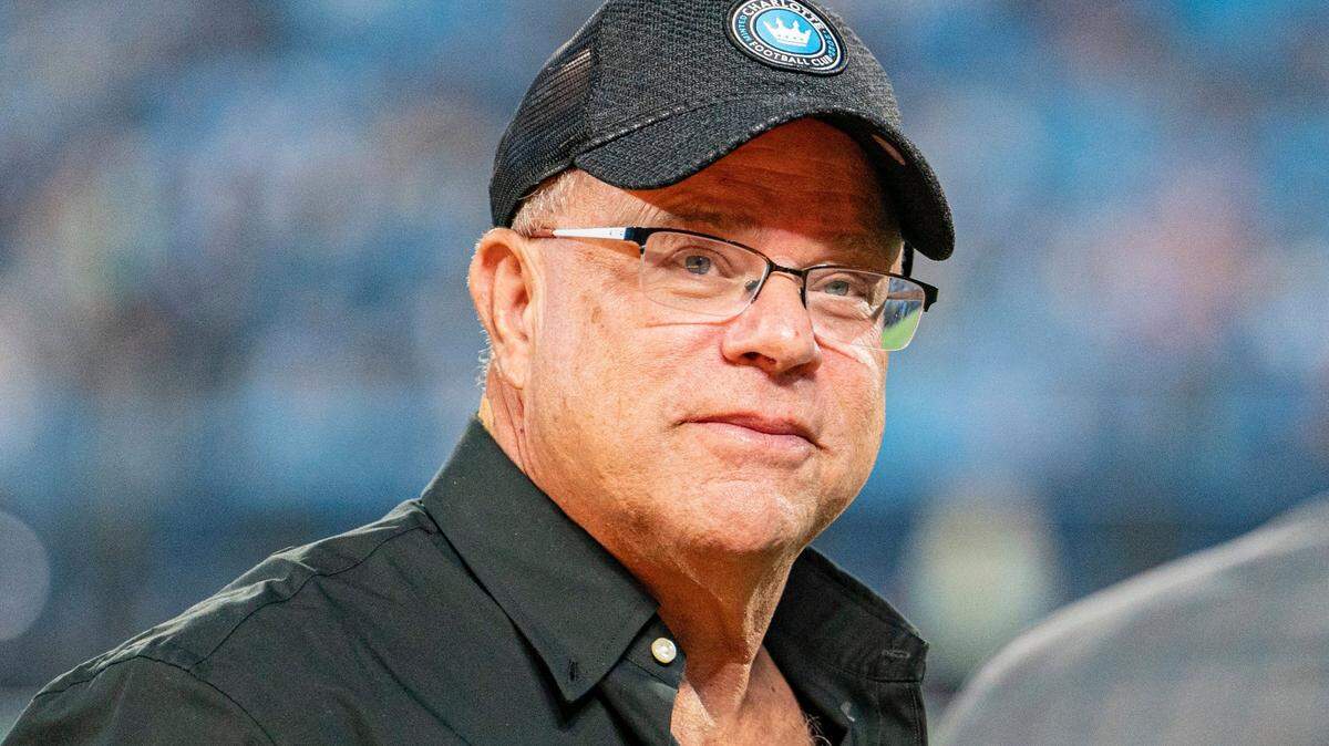Charlotte FC owner owner David Tepper looks on before an MLS soccer match against the LA Galaxy in Charlotte, N.C. on March 5, 2022. Tepper also owns the Carolina Panthers football team.