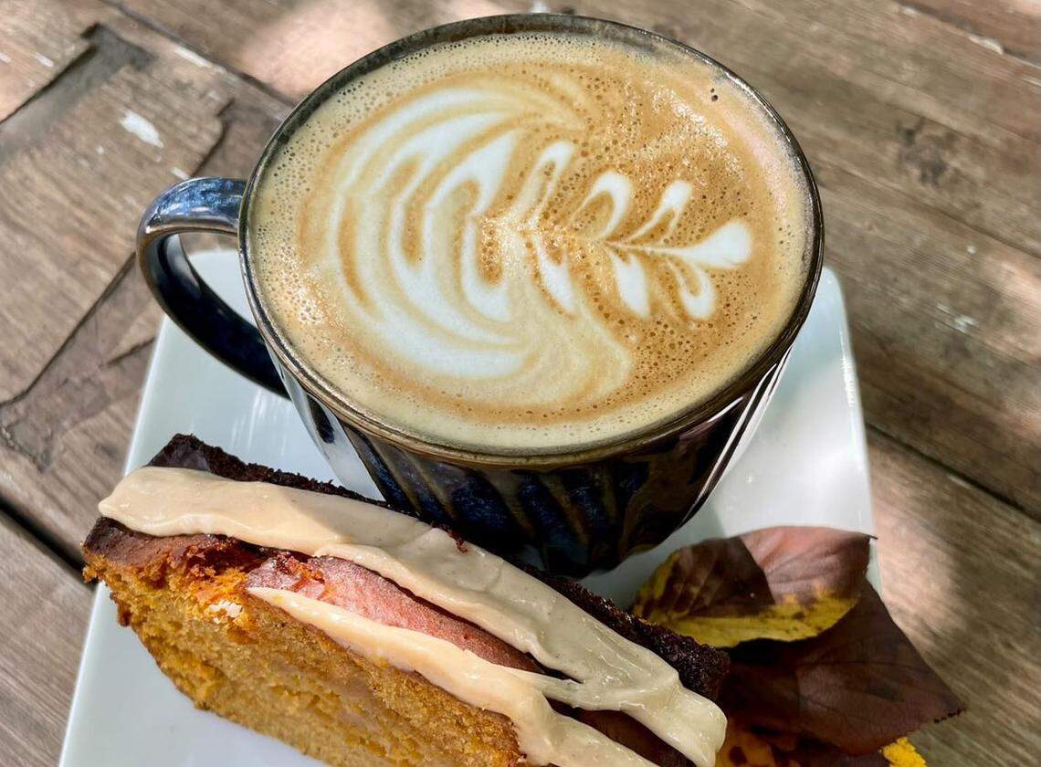 The Giddy Goat Coffee Roasters’ Pumpkin Pie Latte.