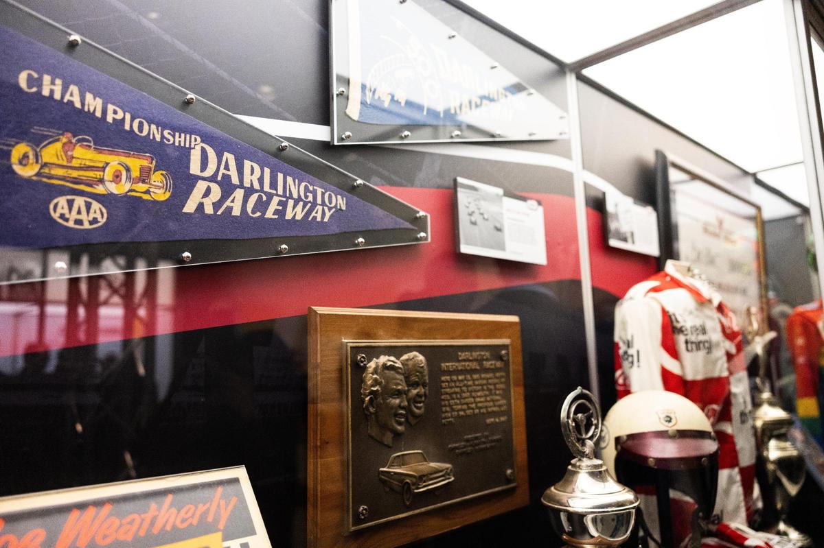 The Darlington Raceway 75th Anniversary Exhibit at the NASCAR Hall of Fame Charlotte, N.C., on Tuesday, March 18, 2025.