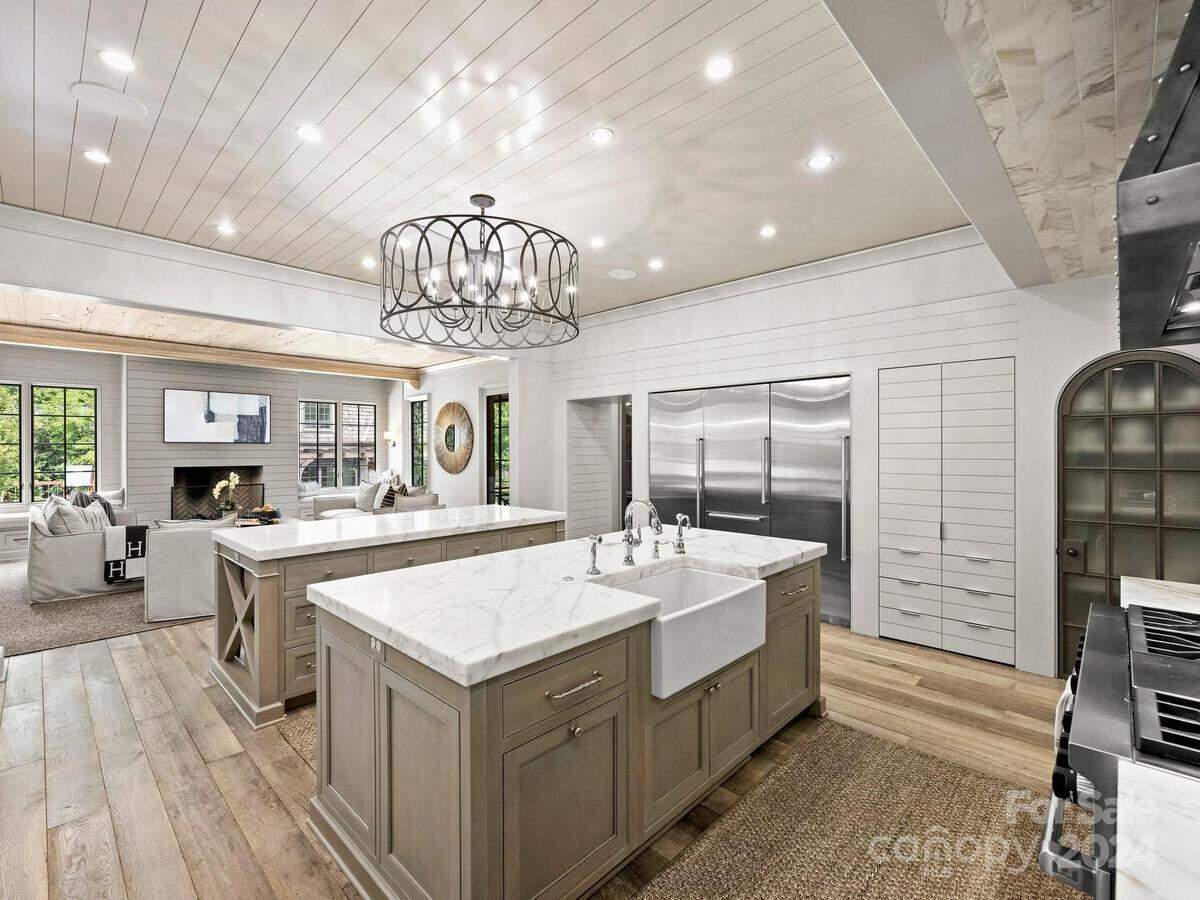 The kitchen is shown in the south Charlotte mansion for sale for $12.5 million.