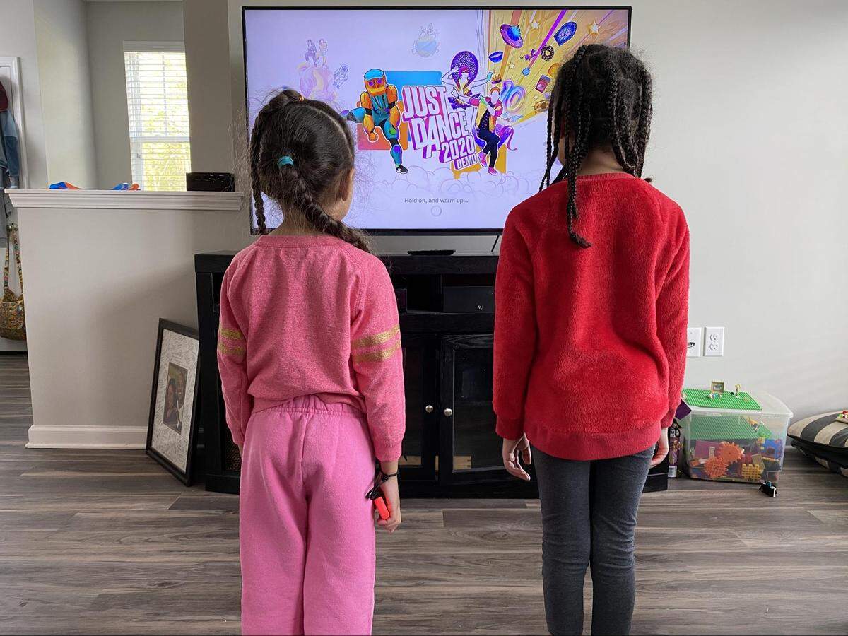 Alayna and Analeigh Peters get ready for some “Just Dance 2020.” The Demo is available on the Nintendo Switch with a free download.