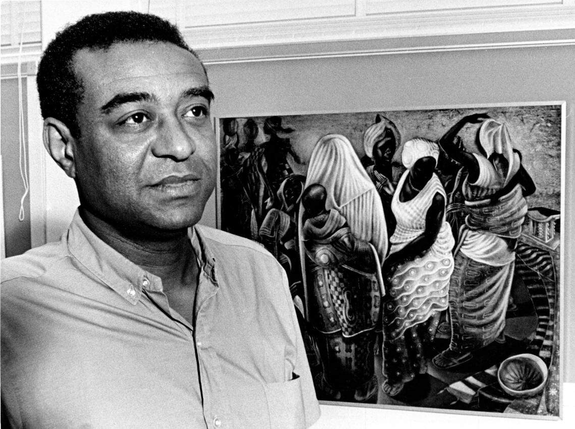 John Biggers was head of the art department at Texas Southern University in Houston when this photo was taken in 1964.