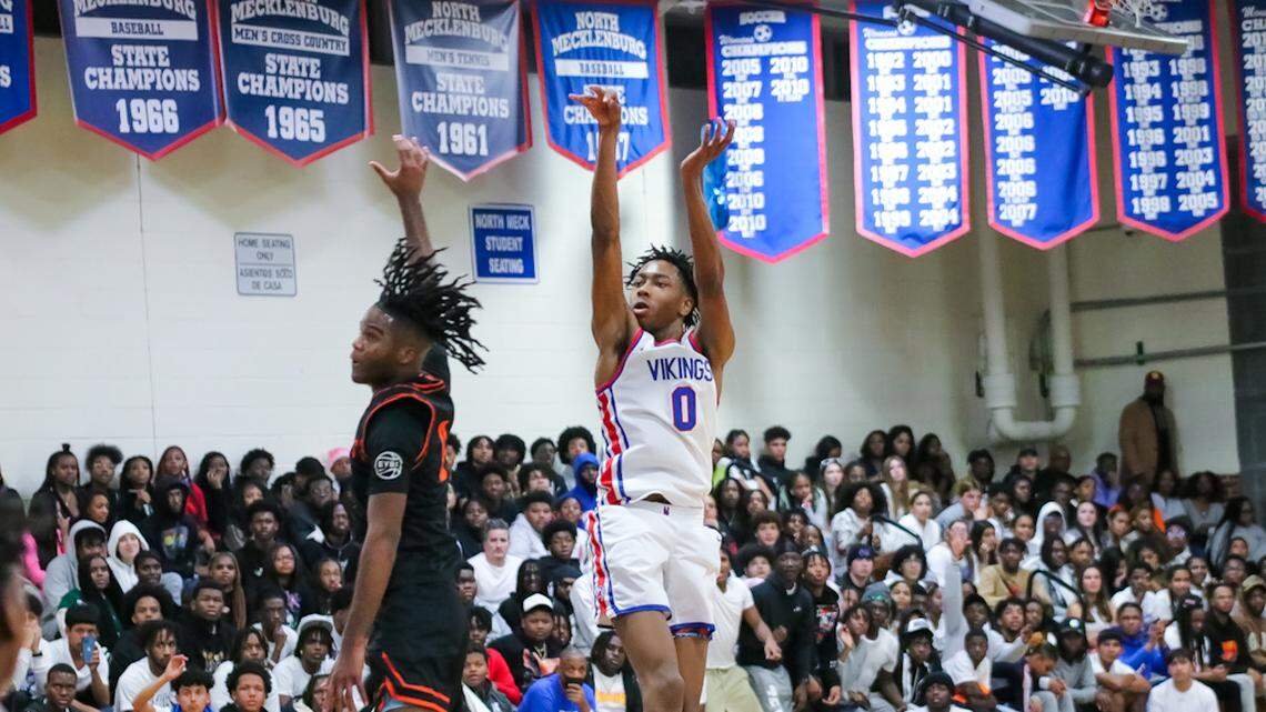 North Mecks player Isaiah is on fire from the three point line