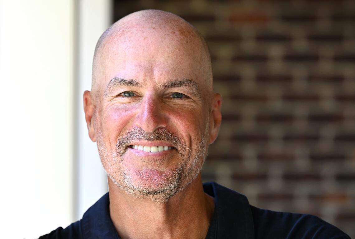 ESPN college basketball analyst Jay Bilas at his home in Charlotte.