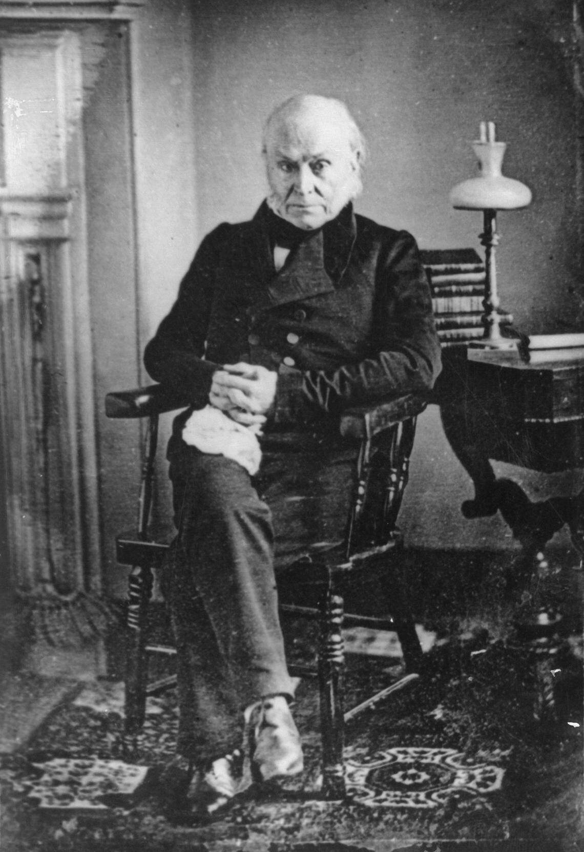 American politician John Quincy Adams (1767 - 1848), circa 1840. (Photo by Henry Guttmann/Hulton Archive/Getty Images)