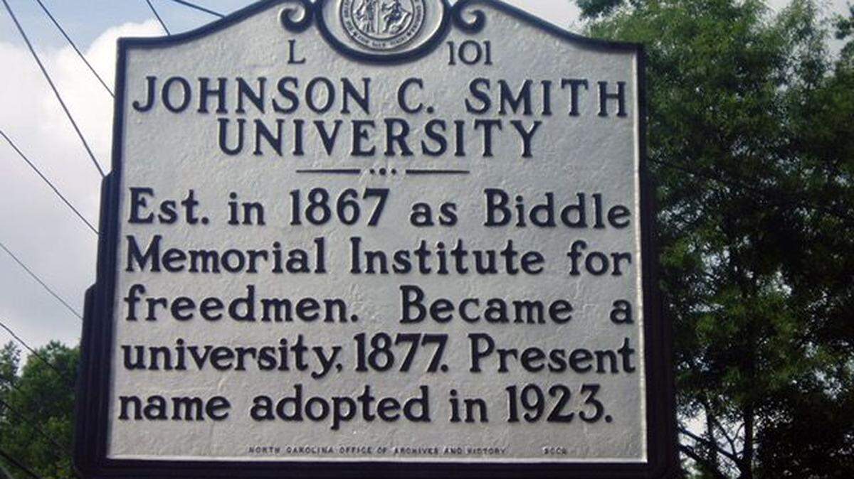 A state historical marker commemorating Charlotte’s Johnson C. Smith University is missing from Beatties Ford Road at Dixon Street in Charlotte. North Carolina’s Department of Natural and Cultural Resources asked Thursday for the public’s help in locating the marker.