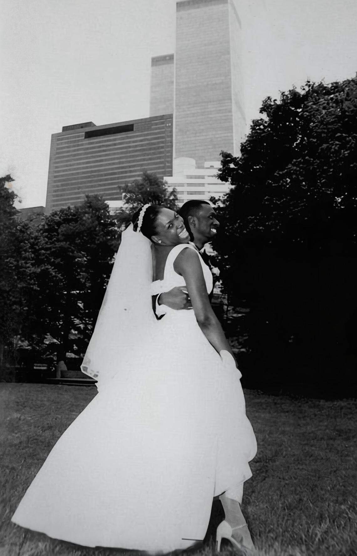Daryle Lockhart and his wife Margo on their wedding day in 2001 in New York City. The couple was married for nearly 25 years before Daryle Lockhart’s death on March 21.