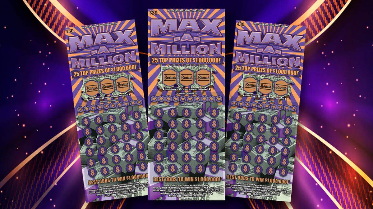 A North Carolina man stopped at his local gas station and saw a purple and gold lottery ticket that said he could win $1 million. He bought one and hit the jackpot, lottery officials said Thursday.