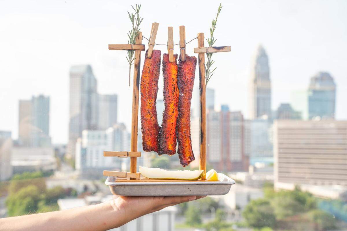 The DB Maple Glazed Bacon Clothesline by David Burke.