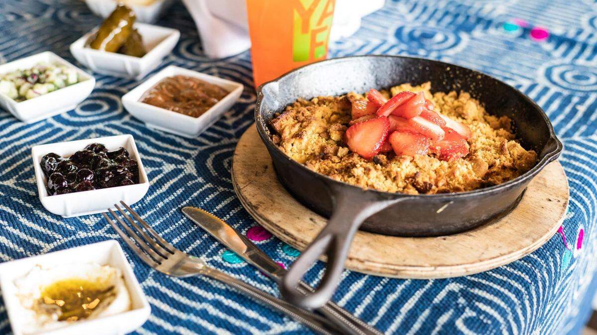 YAFO Kitchen’s Plaza Midwood location is offering weekend brunch through March 20.