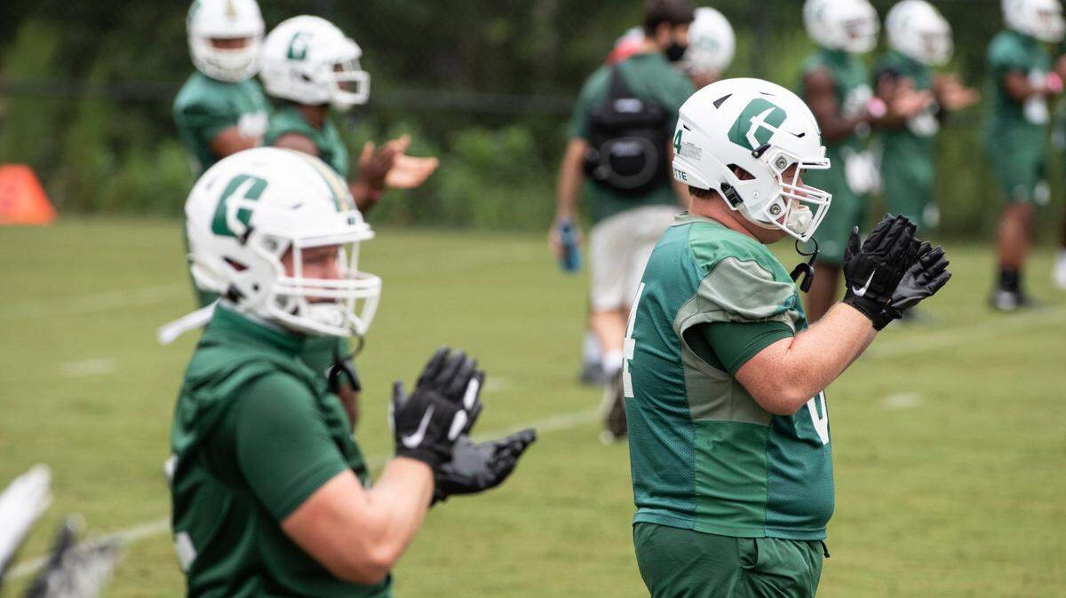 The Charlotte 49ers started preseason football practice on Aug. 7 and are continuing this week.