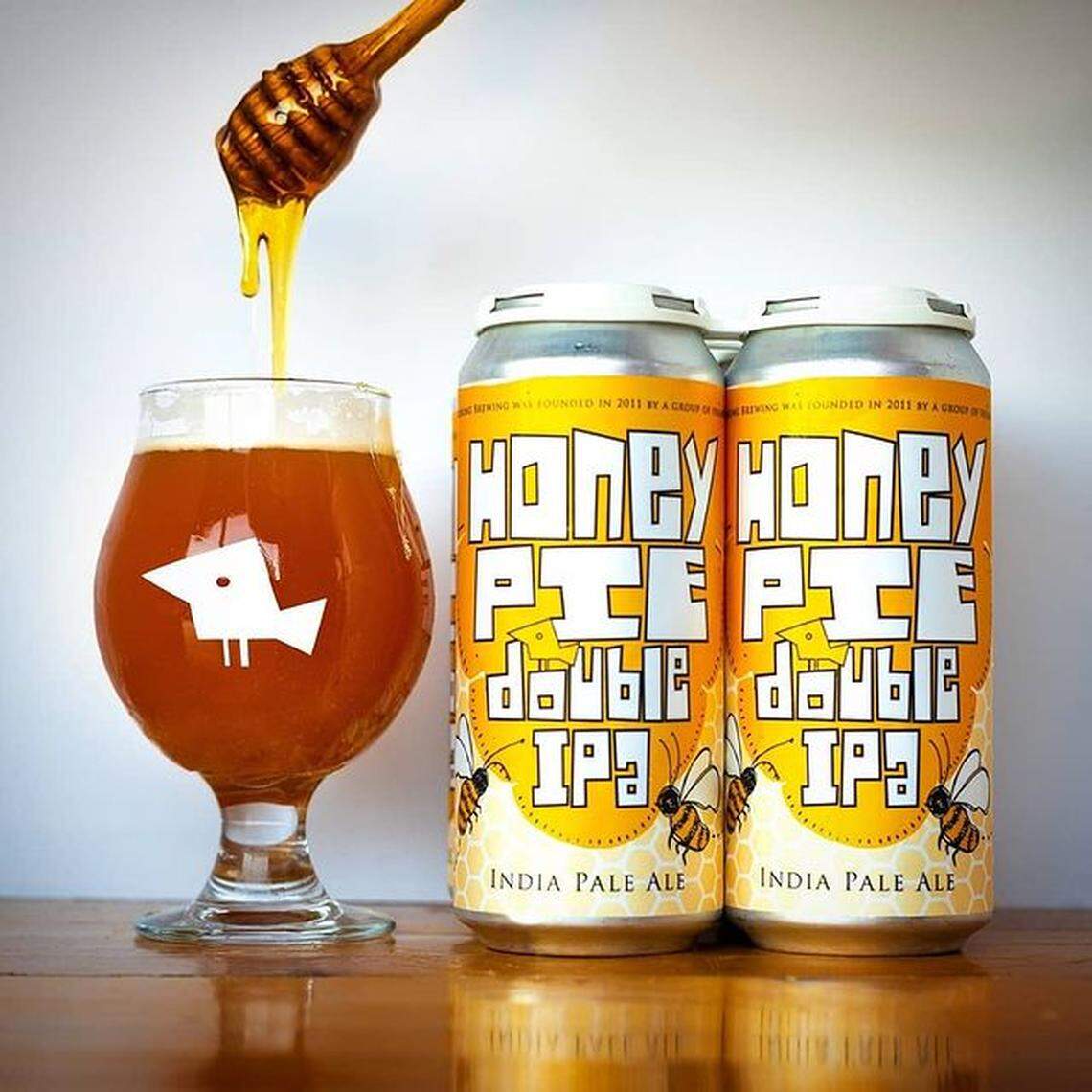 Birdsong Brewing Co.’s Honey Pie: Double IPA brewed with local honey from Cloister Honey.