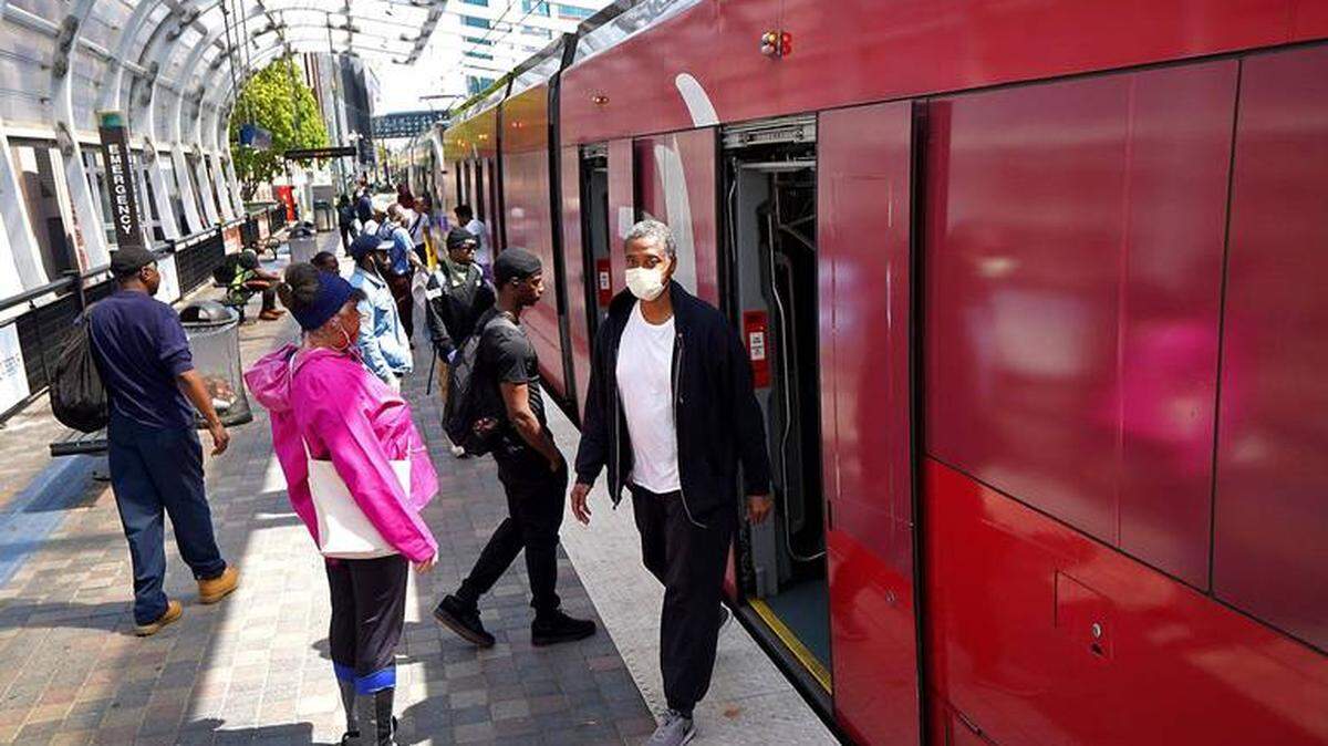 Commuters on the CATS Blue Line in Charlotte, NC on April 6, 2020. The Charlotte City Council is expected to vote this week whether to send an ambitious multi-billion-dollar transit plan to the legislature in Raleigh.