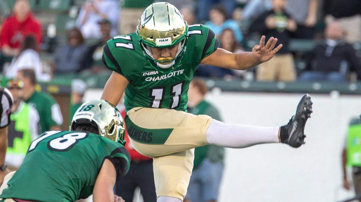 Charlotte’s Jonathan Cruz had a 51-yard field goal in a 40-14 victory last season against Western Kentucky.