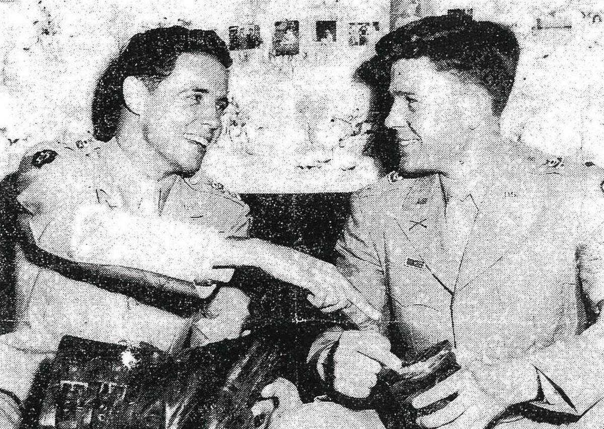 Bob and Rufus Dalton shortly after returning home from Europe in May of 1946. They spent the last five months of their service, during the occupation after the end of the war, in the same regiment, then came home on the same ship.