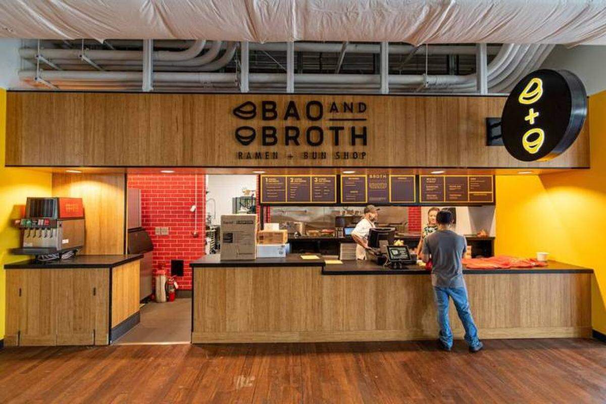 Order a steamed bao or ramen bowl from Bao + Broth.