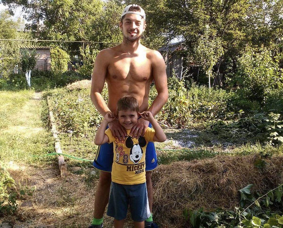 Slava Ohnov with his younger brother, Danil. This photo was taken more than three years ago — Slava hasn’t seen his brother in person since he came to the U.S. in January 2020.