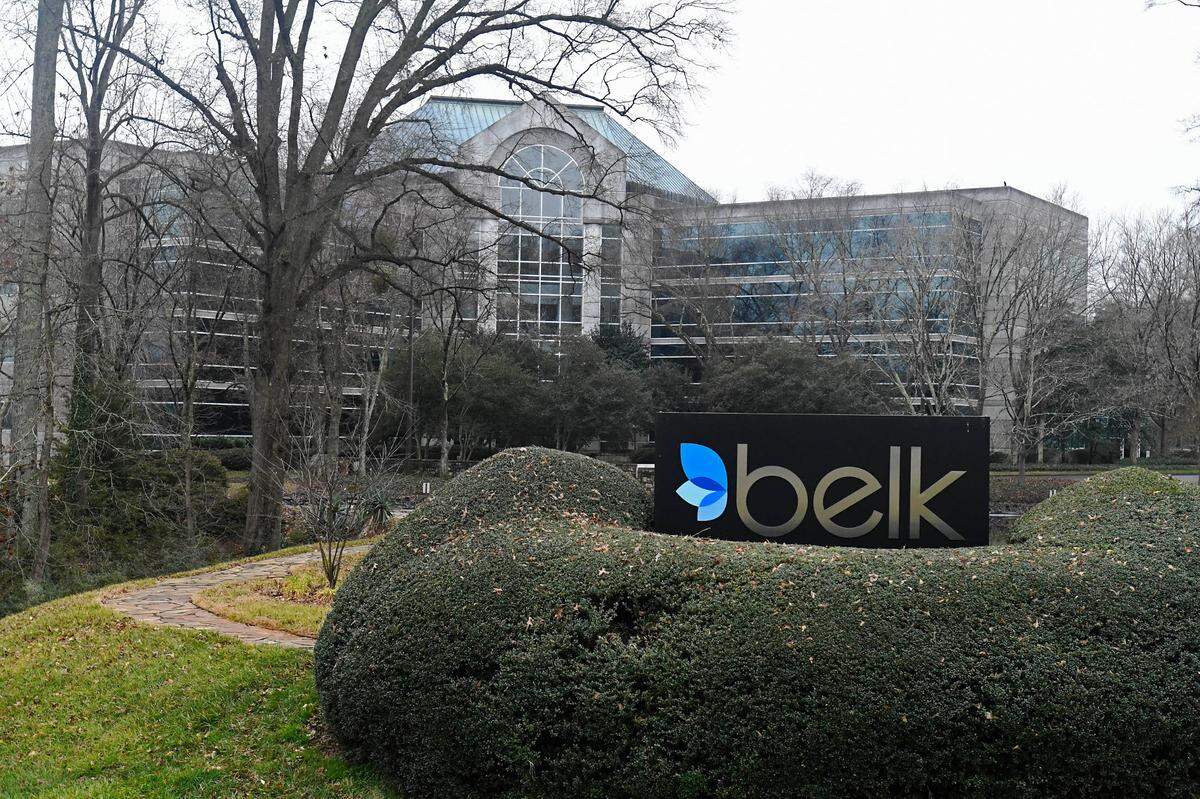 Belk corporate headquarters on West Tyvola Road in Charlotte, NC on Friday, February 5, 2021.