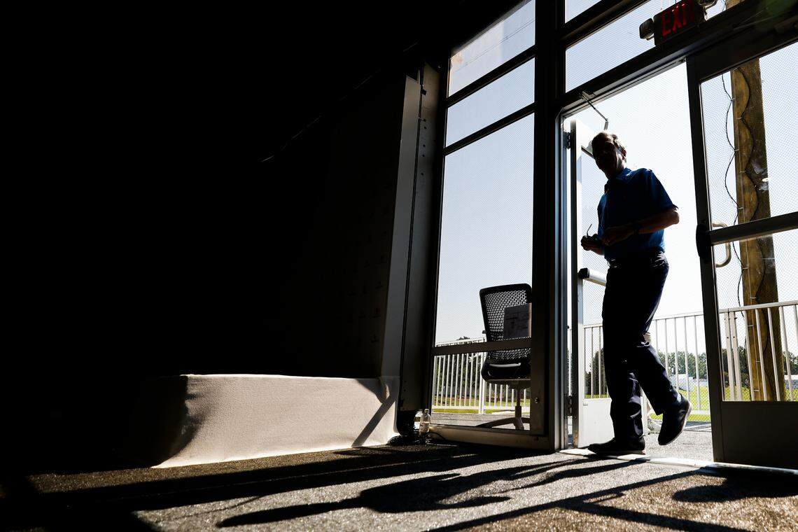 Gov. Roy Cooper speaks to the media before the Presidents Cup golf tournament at the Quail Hollow Club in Charlotte, N.C., Thursday, Sept. 22, 2022.