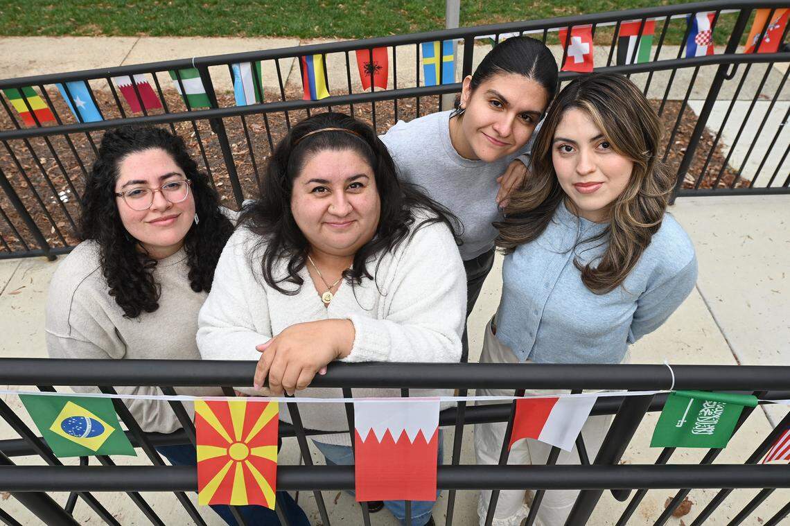 Carolina Migrant Network members (L-R) Co-Executive Director Stefania Arteaga, Director of Strategic Planning Mary Jose Espinosa, Operations Zamara Saldivar and Communications Director Daniela Andrade on Thursday, December 4, 2025.