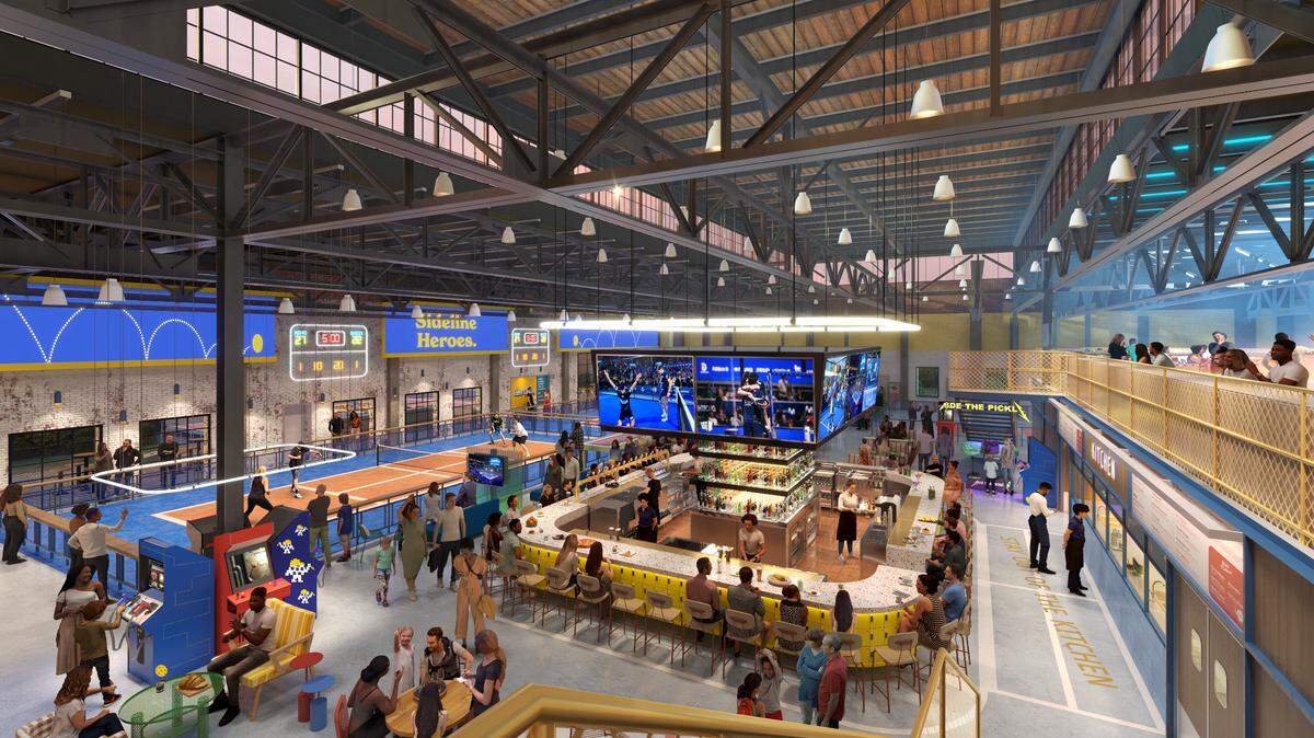 A rendering of Tipsy Pickle at Camp North End.