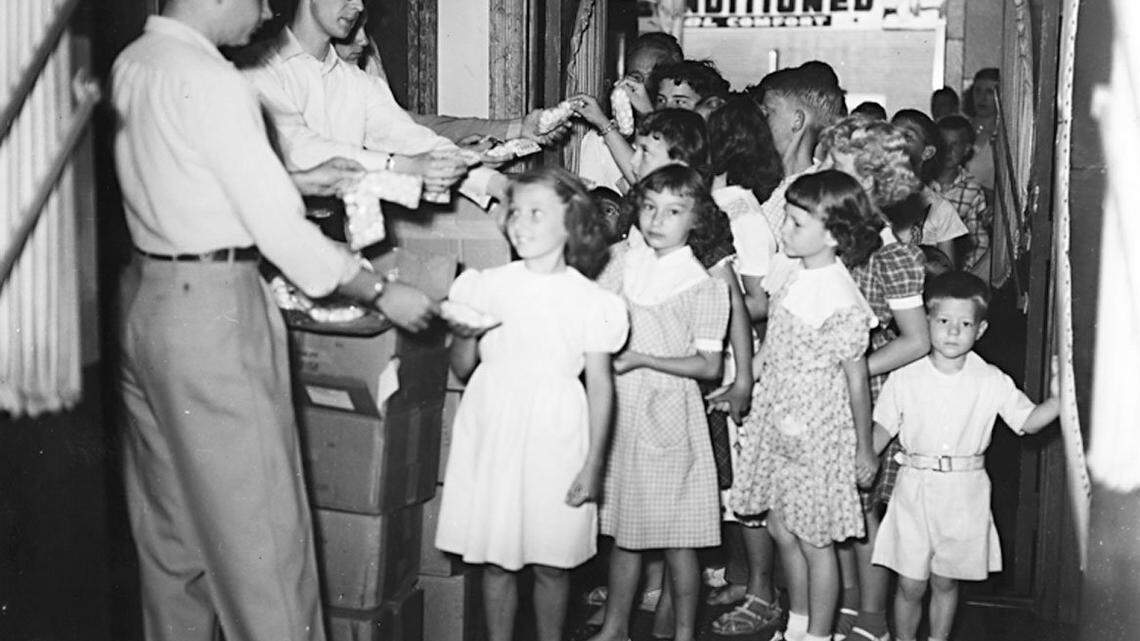 The Gem Theatre has been a family attraction for decades, as seen in this photo from 1951.