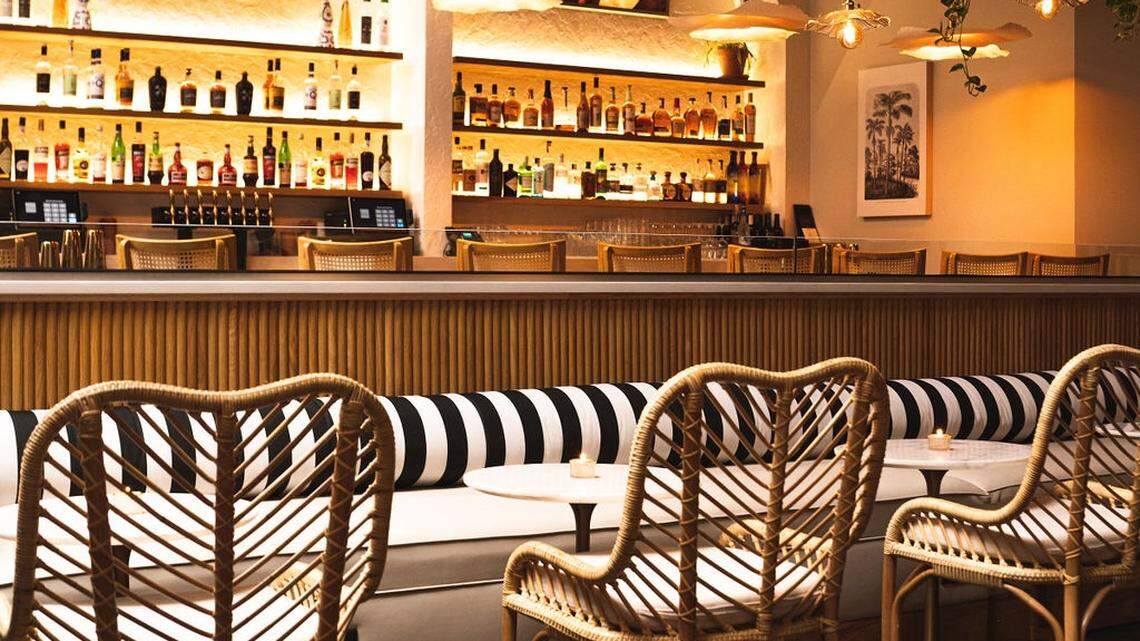 The bar at Folia in South End.