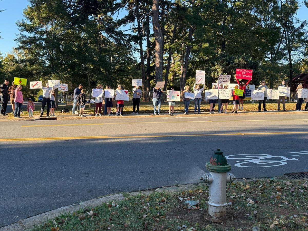In this October 2025 file photo, parents and students walk out at Ascent Classical Academy of Fort Mill.