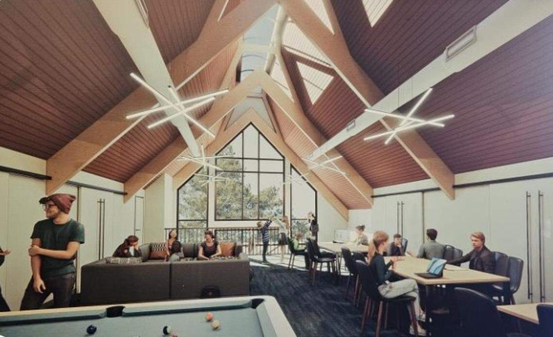Rendering of the new youth space inside the Steele Creek Presbyterian Church at Pleasant Hill.