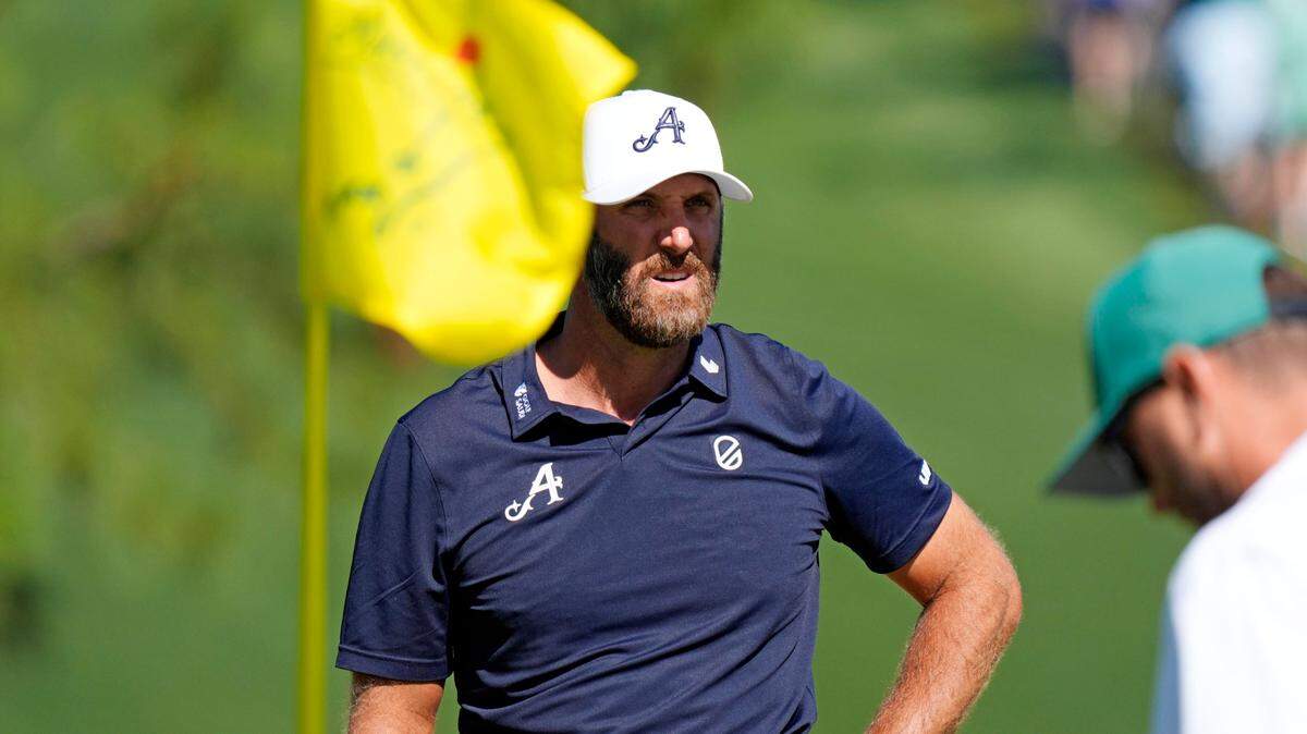Dustin Johnson on the seventh green Friday during the second round of the Masters Tournament at Augusta National Golf Club.