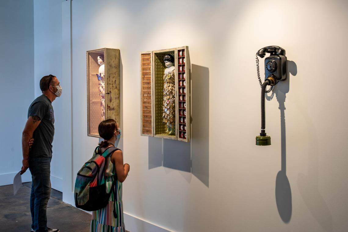 Carlos Estévez’s LaCa Project exhibit includes more than 50 paintings, found object assemblages and ceramics.