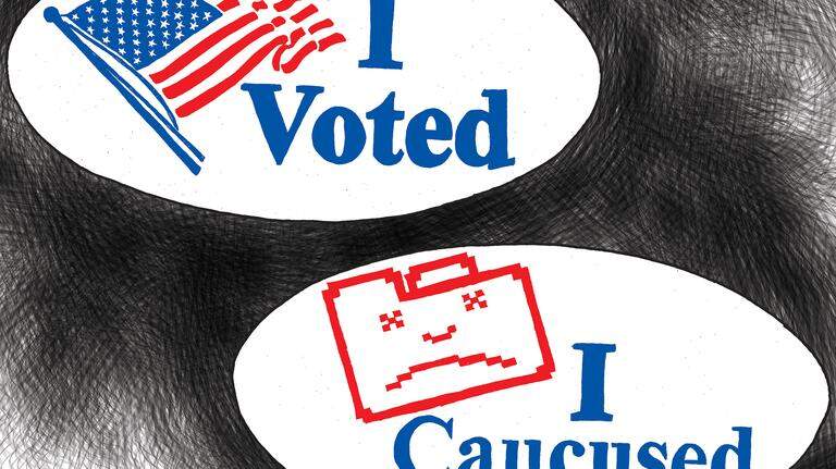 Kevin Siers cartoon: The Iowa Caucus Crash and Kerfluffle