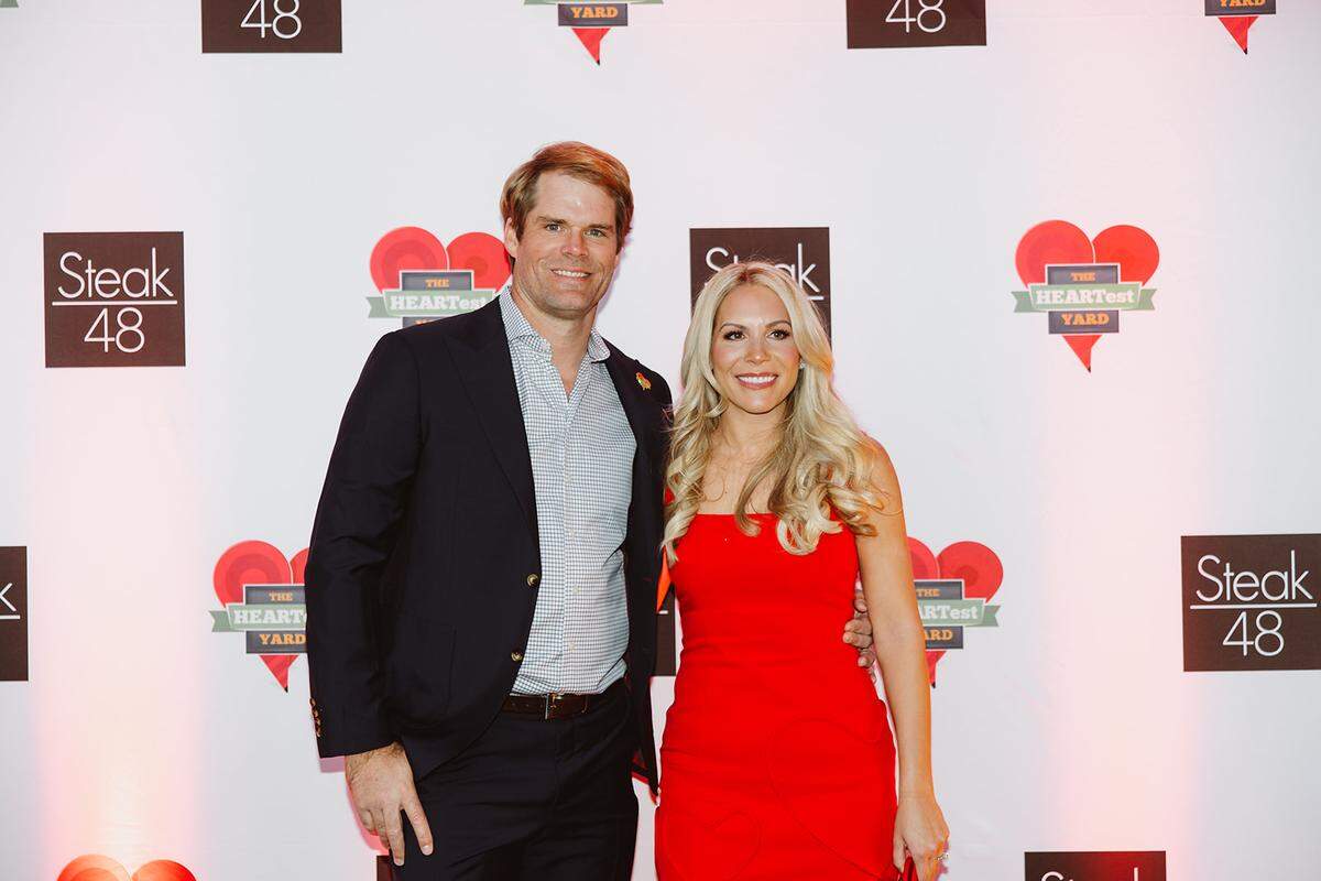 Greg Olsen (left) and his wife Kara at the Ungala in 2025. To date, the HEARTest Yard Ungala held each February at Steak 48 restaurant has raised more than $1 million. The money directly benefits the HEARTest Yard program at Atrium Health Levine Children’s Hospital and supports children with congenital heart conditions and the families who care for them.